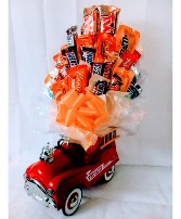 Fire truck candy bouquet y Candy bouquet