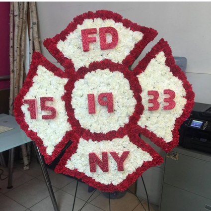 Firefighter Symbol Funeral Flowers Flowers For A Funeral -Badge Of A Fireman 