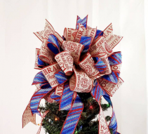 Firefighter Tree Topper Bow Tree Topper Bows