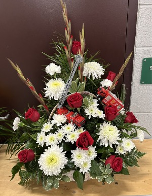 First Responder's Memorial Basket Funeral Flowers 