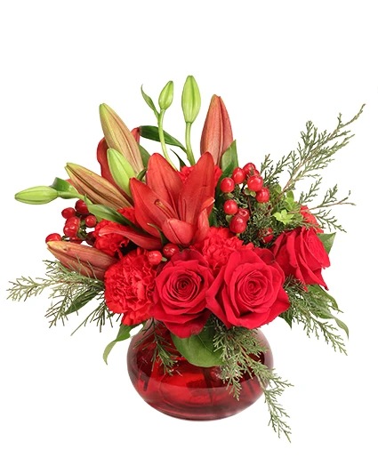 Flaming Elegance Floral Arrangement in Monroeville, PA - Laura's Floral  Boutique