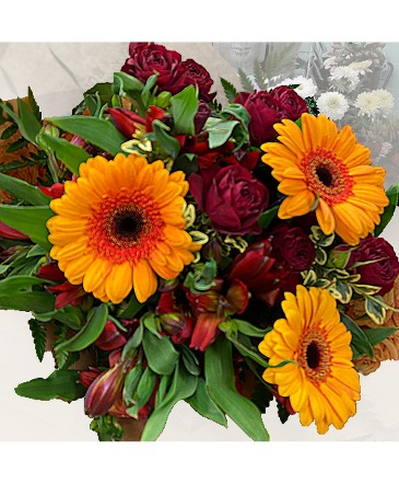 Flaming Mothers Day (Uncented) PNB Designs in Langford, BC | PETALS N BUDS METCHOSIN FLORIST