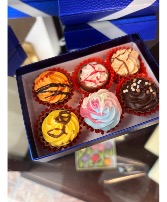 Flanders bakery selection cupcake choclates Luxury box of 6 pieces assorted flavors