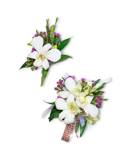 Flawless Corsage and Boutonniere Set Prom