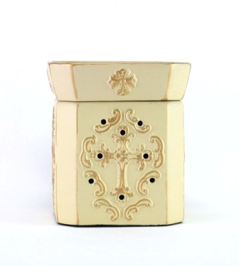 Fleur De Lis Brushed Gold Mixer Melt Warmer in Eagle Pass, TX | Eva's Flower Shop & Gifts