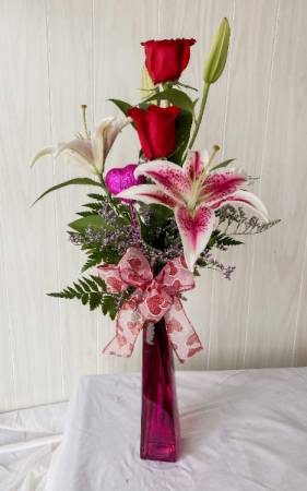 Florafino's Love Bom vase Flower Arrangement