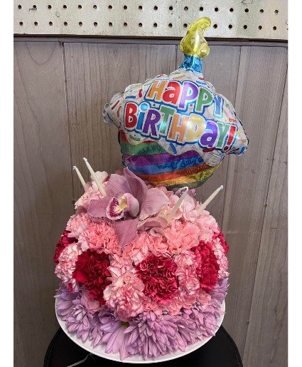 Floral Birthday Cake  Cake 