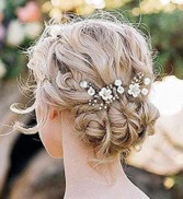 Floral bun Hair clips 