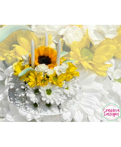 Floral Cake; No Calories Fresh flowers