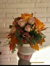 Floral & Candle Combo Floral Arrangement