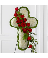 Floral Cross Easel 