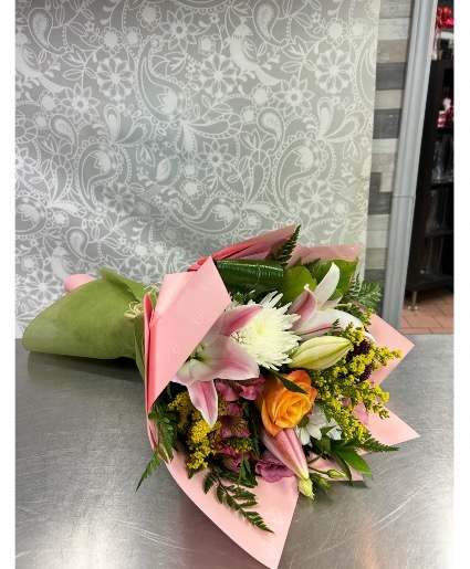 Floral Delight  Wrapped Bouquet 