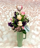 Floral Filled Tumbler Mixed floral in a variety of colors in a variety of tumblers