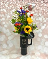 Floral Filled Tumbler Mixed floral in a variety of colors in a variety of tumblers