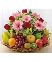 Floral Fruit Basket Well Wishes