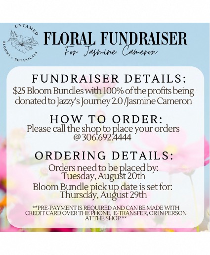 Floral Fundraiser for Jasmine Cameron 