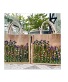 Floral Garden Embroidered Jute Bag 