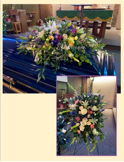 Floral Garden Inspired Funeral Flowers