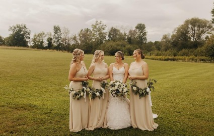 Floral Hoops Bridesmaids Bouquets