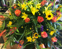 Floral Medley casket piece