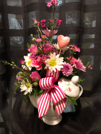 Floral Medley Teapot Valentine's Day