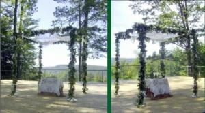 Floral Roping Wedding Ceremony Decor in North Adams, MA | MOUNT WILLIAMS GREENHOUSES INC Floral Roping Wedding Ceremony Decor in North Adams, MA | MOUNT WILLIAMS GREENHOUSES INC