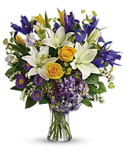 Floral Spring Iris Bouquet vase