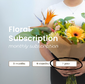 Floral Subscription - 1 Year Monthly Flower Subscription 