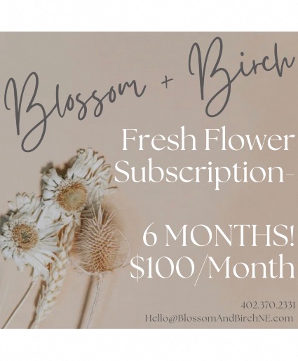 6 Month Floral Subscription — Stems