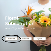 Floral Subscription - 3 months Monthly Flower Subscription 