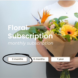 Floral Subscription - 3 months Monthly Flower Subscription 
