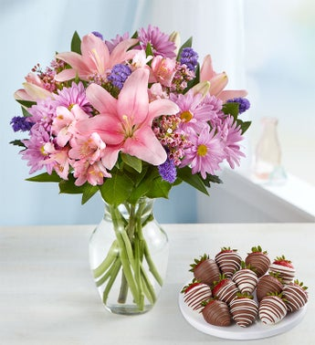 Floral Treasures Bouquet™ with Strawberries 