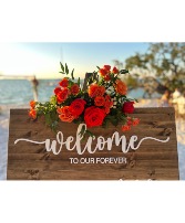 Floral Wedding Decor Aisle Sign