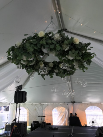 Floral Wreath Over Dance Floor