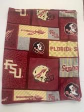 Red Florida State Throw Blanket 