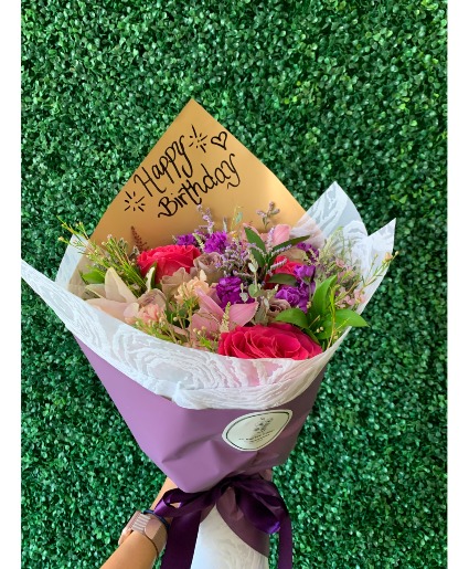 Florist Choice Hand Wrapped Bouquet Birthday