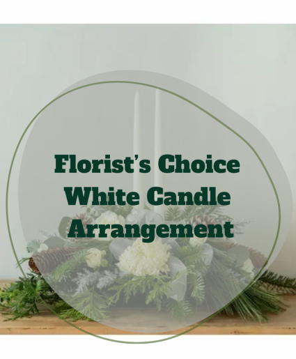 Florists Choice White centerpiece (2 Candles) 