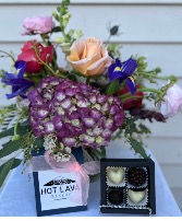 Flower and Local Chocolate Combo Flowers and Chocolate 