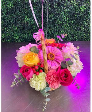 Flower Basket-Happy Basket flowers in a basket