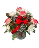 Flower Be Merry Galvanized Tin