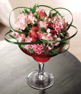 Flower Cocktails Birthday or celebration a cocktail glass