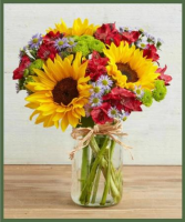 Flower Fields Mason Jar 