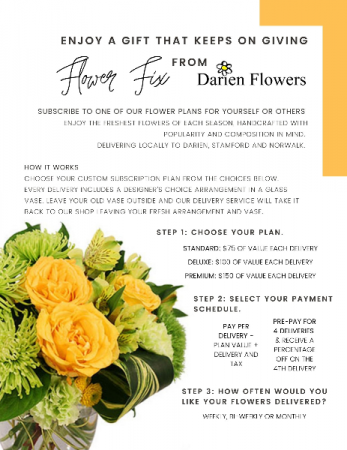 Flower Fix Floral Subscription in Darien, CT | DARIEN FLOWERS