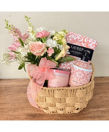 Flower gift basket