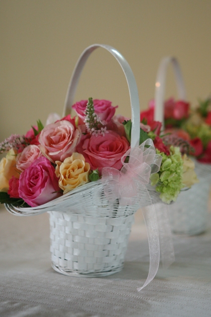 Flower Girl Basket Basket Arrangement