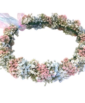 Colorful Babies Breath Floral Crown