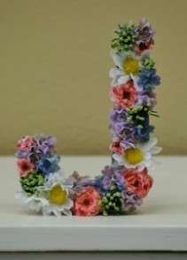 FLOWER LETTER "J"  Gift Item