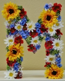 FLOWER LETTER "M" Gift Item