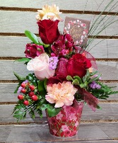  Flower Pot Love Valentine's Day arrangement with keepsake