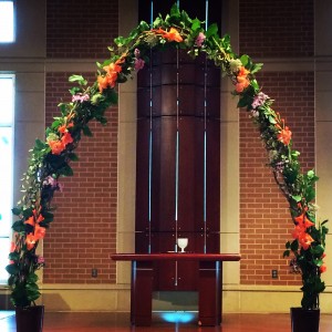 Flowered Wedding Arch Rental